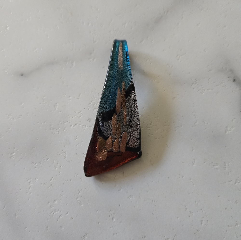 Handmade Art Glass Geometric Pendant